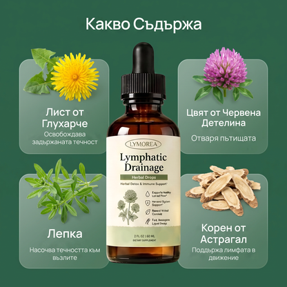 Kakvo sadarzha: list ot gluharche, tsviat ot chervena detelina, lepka, koren ot astragal